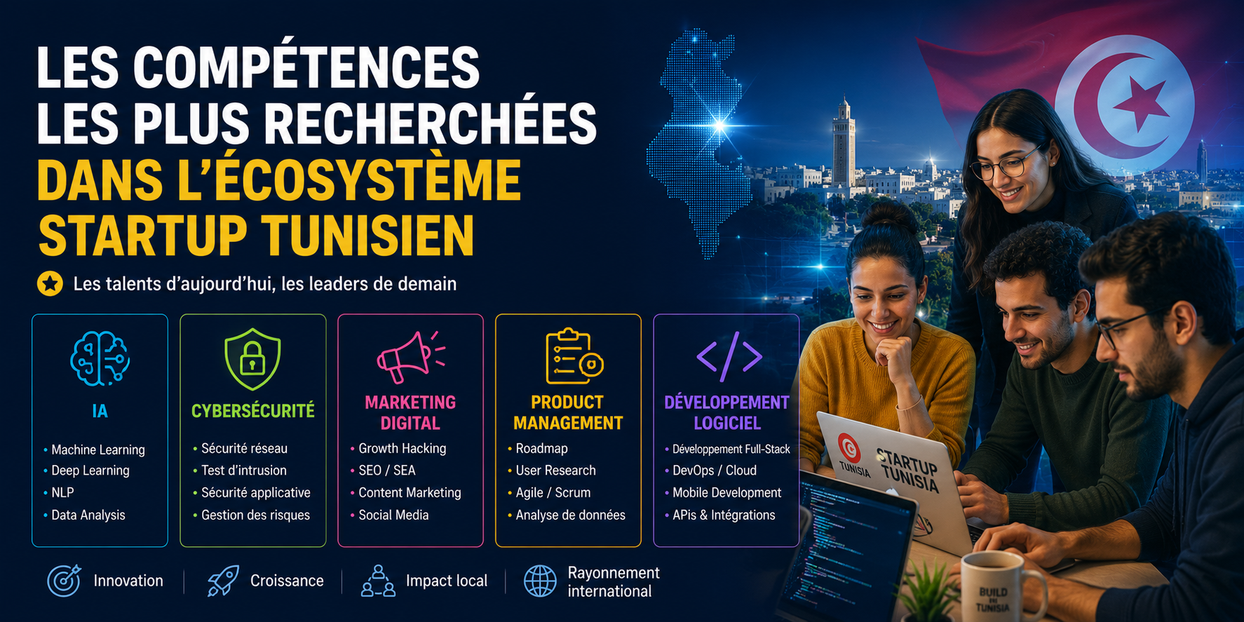 Hero image for Les compétences les plus recherchées dans l'écosystème startup tunisien