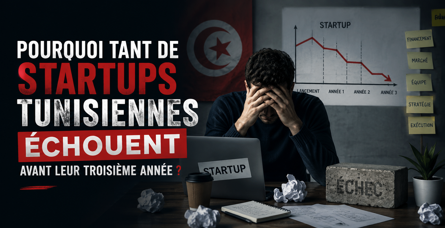 Hero image for Pourquoi tant de startups tunisiennes échouent avant leur troisième année ?