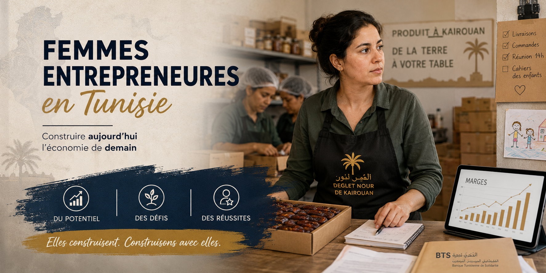 Hero image for Entrepreneuses tunisiennes : elles bâtissent, souvent sans filet